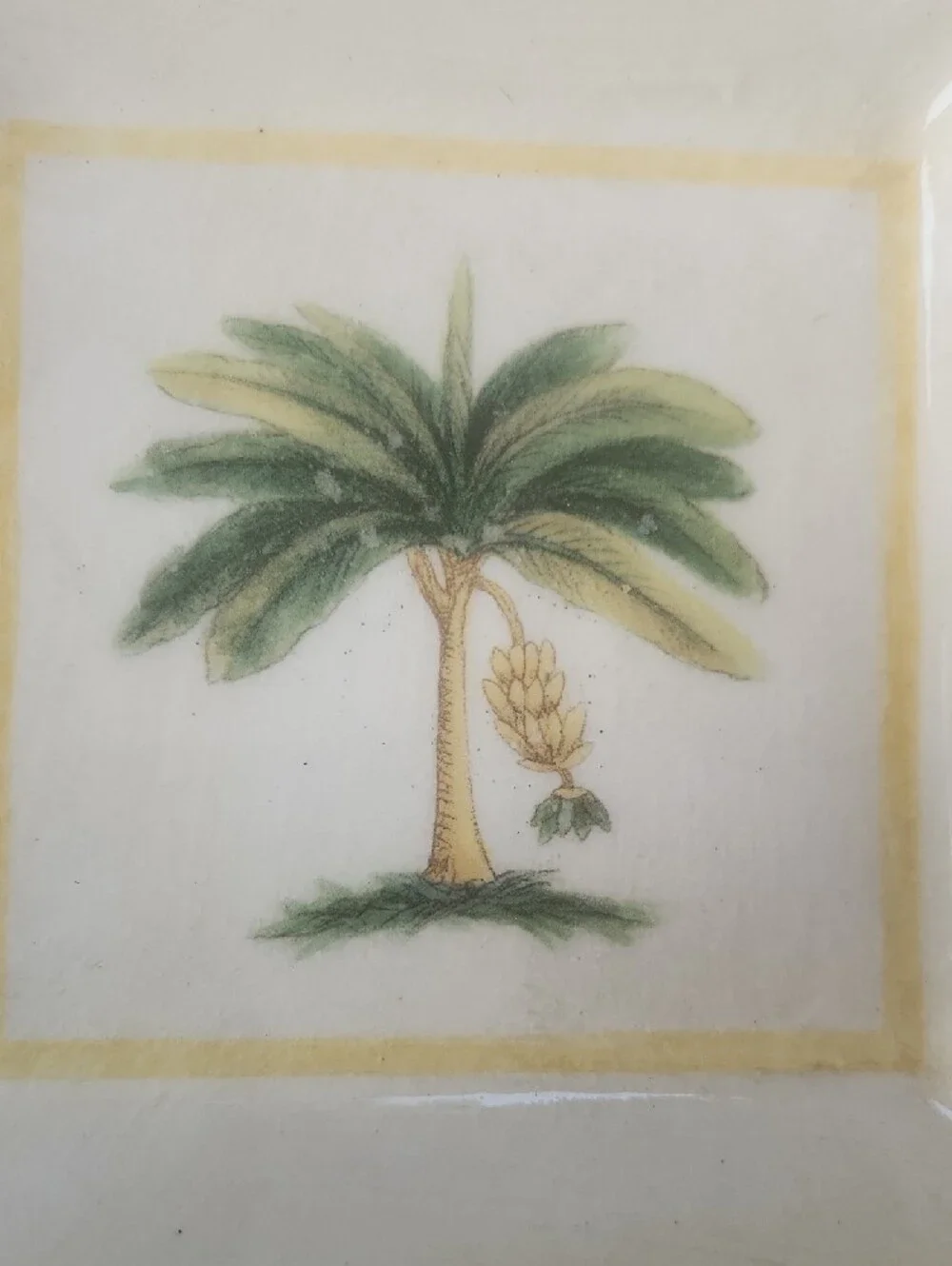 Williams Sonoma Palm/ Banana Tree Ceramic 8 